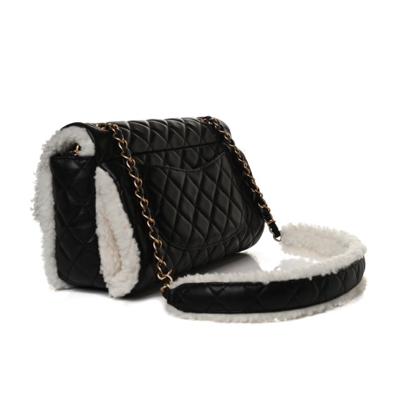 Chanel Lambskin Shearling Large CC Flap Bag - Picture 2 of 12
